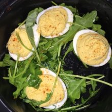 Gluten-free deviled eggs from Route 66 Smokehouse